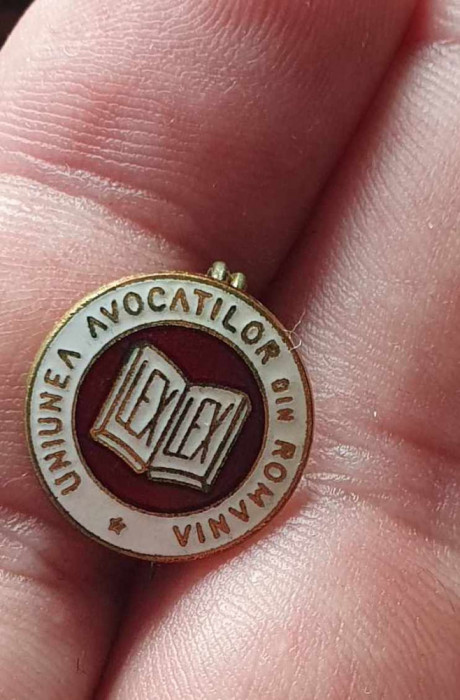 Insigna Uniunea Avocatilor din Romania, diametru 1.7 cm