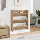vidaXL Pantofar perete, stejar artizanal, 80x18x90 cm, lemn prelucrat