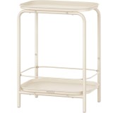 VASAGLE Masuta laterala 40x30x56 cm, cu 2 rafturi, otel rezistent la apa si zgarieturi, crem Household NewTrend