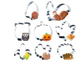 Cumpara ieftin Set 8 decupatoare toamna Thanksgiving , inox alimentar, modele veverita, nuca, frunze, dovleac