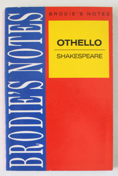 BRODIE &#039;S NOTES on WILLIAM SHAKESPEARE &#039;S OTHELLO by PETER WASHINGTON , 1985