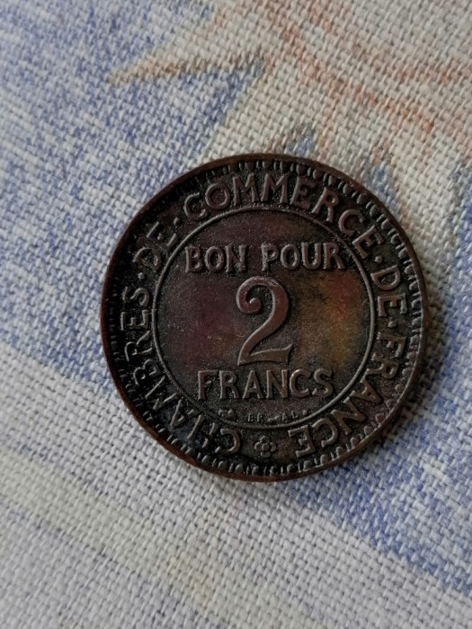Moneda FRANTA - 2 FRANCS (franci) 1925