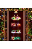 Iluminat de Crăciun exterior pe baterii, ghirlandă de Crăciun cu 72 LED-uri, ghirlandă colorată pentru ușă cu temporizator