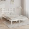 vidaXL Cadru pat, alb, 140x190 cm, lemn masiv