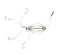 Montura pescuit prokarpfishing tip bomba caras si crap cu 4 carlige legate cu fir textil