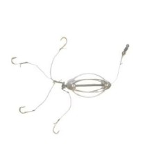 Montura pescuit prokarpfishing tip bomba caras si crap cu 4 carlige legate cu fir textil