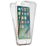 Husa iPhone 7 Plus 360 Grade Full TPU Transparenta Fata Spate Protectie Completa