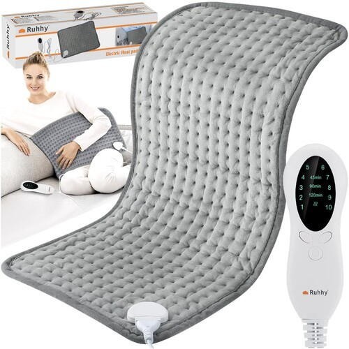 SMARTECH Patura Electrica cu Incalzire, Dimensiuni 60 x 30 cm, 10 Trepte de Temperatura 30 - 70 grade, TIMER cu Oprire Automata, Umed - Uscat, Putere