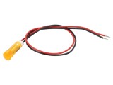 Lampă LED portocalie plată &Oslash;6mm APEM QS63XXO24 cu cabluri 200mm