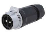 Mufă Circulară 28mm, 2 Pini, Aurită, 50A