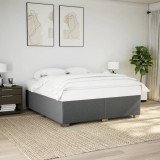 vidaXL Cadru de pat fără saltea, gri &icirc;nchis, 180x200 cm, textil