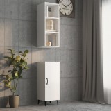 vidaXL Dulap de perete, alb extralucios, 34,5x32,5x90cm, lemn compozit