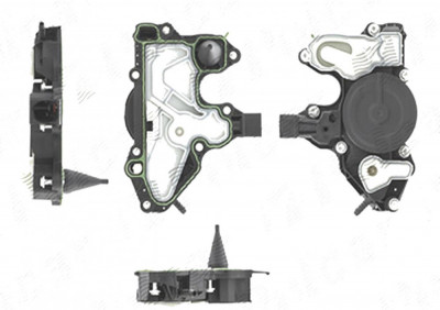 Separator ulei Audi A1 2010- A3 (8v) 2012- A6 (C7) 2010- A7 2010- Q3 2011- Q7 Tt Seat Alhambra Skoda Octavia (5e) 2012- Superb 2015- Vw Beetle 2011- foto