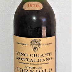 A 90 VIN ROSU CHIANTI MONTALBANO, FATTORIA CORNIOLO, CL 72 GR 12 RECOLTARE 1970