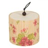 Cutie Depozitare Bambus, Model Floral, Capac și M&acirc;ner, Bej, 8x7 cm, Oem