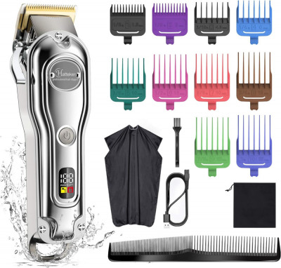 Aparat de tuns ns Cordon de tuns cu fir Kit profesional de tuns barba Trimmer Re foto