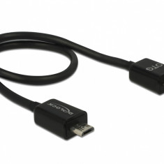 Cablu micro USB-B 2.0 Power Sharing la micro USB 30cm OTG, Delock 83570