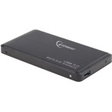 Rack extern pt HDD/SSD, 2.5 inch, S-ATA, interfata PC USB 3.0, aluminiu, negru, Gembird