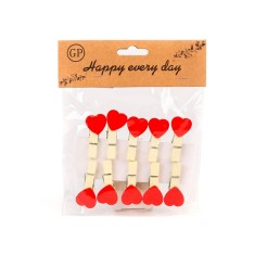 Mini carlige decorative INIMA, Happy every day - 10 buc.