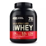 Proteine din zer 100% Whey Gold Standard cu aroma de capsuni, 2.28kg, Optimum Nutrition
