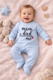 Salopeta bleu cu botosei pentru bebelusi, Mom&amp;Dad (Marime Disponibila: 9 luni)