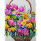 Sticker decorativ, Flori, Multicolor, 85 cm, 9376ST