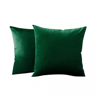 Set 2 huse pernute decorative din catifea cu fermoar, 50x50 cm, Madison, densitate 700 g/ml, Sacramento Green foto