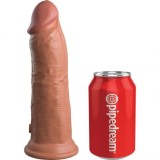 KING COCK - ELITE REALISTIC DILDO VIBRATING &amp; SILICONE 20.3 CM CARAMEL