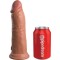 KING COCK - ELITE REALISTIC DILDO VIBRATING &amp; SILICONE 20.3 CM CARAMEL