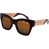 Ochelari de soare dama Matteo Ferari MFJH-005, stil fluture, rama neagra/transparenta, lentile negre UV400