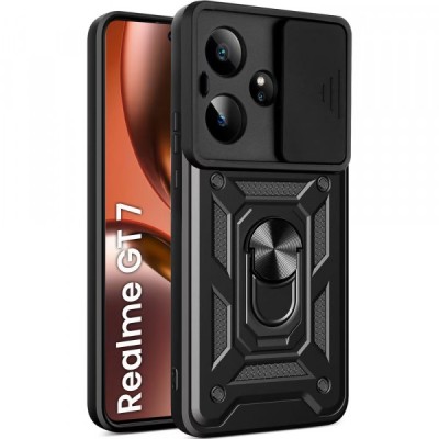 Husa pentru Realme GT 7, Techsuit, CamShield, Neagra foto
