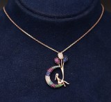 Lantisor Din Argint --&quot;Gold Girl Balloon&quot;- ARG155A, Argintboutique