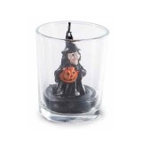 Cumpara ieftin Lumanare Halloween Vrajitoare ceara in pahar sticla IIII &Oslash; 5,5 x 6,5 H