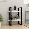 VidaXL Bibliotecă cu 2 rafturi, alb ,60x30x70 cm, lemn masiv de pin 806433