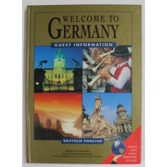 WELCOME TO GERMANY , GUEST INFORMATION , ALBUM CU TEXT IN GERMANA SI ENGLEZA , ANII &#039;90 , COTOR CU URME DE UZURA
