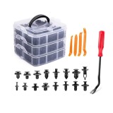 Cumpara ieftin Set 620 Clipsuri Auto Universale + Instrumente Demontare, Extractoare Metalice - Dactylion