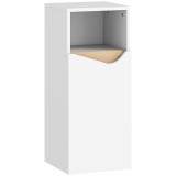 HOMCOM Dulăpior pentru Baie &Icirc;ngust cu Ușă Amortizată și Raft Deschis, Mobilier Compact cu Rafturi Reglabile, pentru Bucătărie, Sufragerie sau Baie, 30