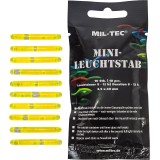 Set 10 Bete Luminoase MINI-LEUCHTSTAB 4cm Galbene Mil-Tec