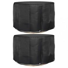 vidaXL Huse mobilier de grădină, 2 buc., 6 ocheți, rotund, &Oslash;125x75 cm