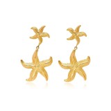 Cumpara ieftin Cercei placati cu aur Stelute de mare