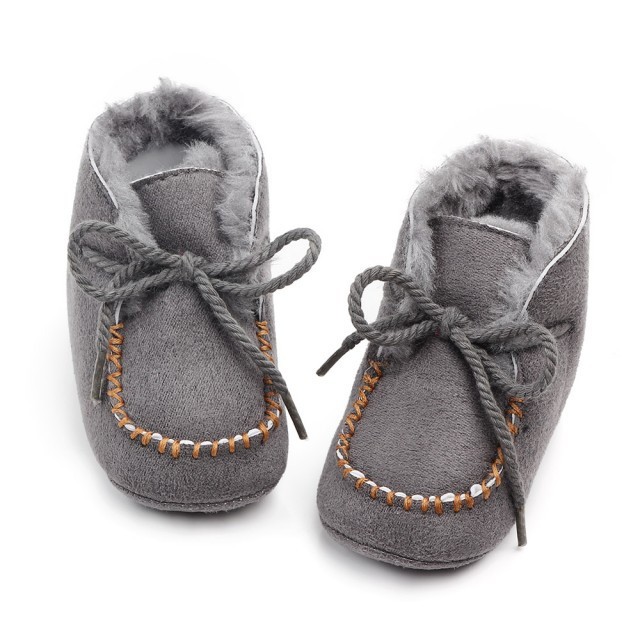 Ghetute imblanite cu siret - Gri (Marime Disponibila: 3-6 luni (Marimea 18