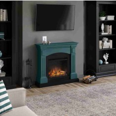 Magna Soft Turquoise semineu electric ultra-modern imitatie flacara