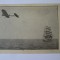 Rară! Carte poștală rom&acirc;nească:Bleriot trec&acirc;nd canalul M&acirc;necii cu monoplanul1908