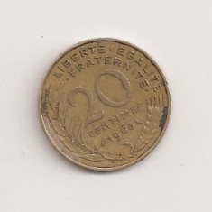 Moneda Franta - 20 Centimes 1963 v2