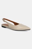 Vagabond Shoemakers balerini de piele HERMINE culoarea bej, cu toc deschis, 5733-101-37