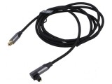 Cablu Toslink 2m cu mufă aurită negru