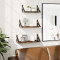 vidaXL Set rafturi de perete, 3 buc., stejar fumuriu, lemn 836320