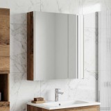 vidaXL Dulap cu oglindă pentru baie Lemn vechi 63,5 x 15,5 x 70 cm 889245