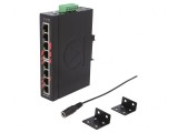 Switch Ethernet neadministrabil 8 porturi 12-48VDC LNX-800A