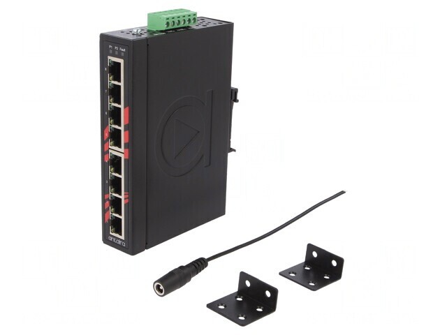 Switch Ethernet neadministrabil 8 porturi 12-48VDC LNX-800A